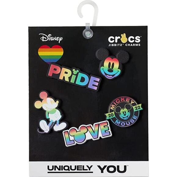 Crocs Jibbitz Disney Rainbow Celebration Uniquely You 5 Pk Shoe Charms LGBTQIA+ - Picture 1 of 4